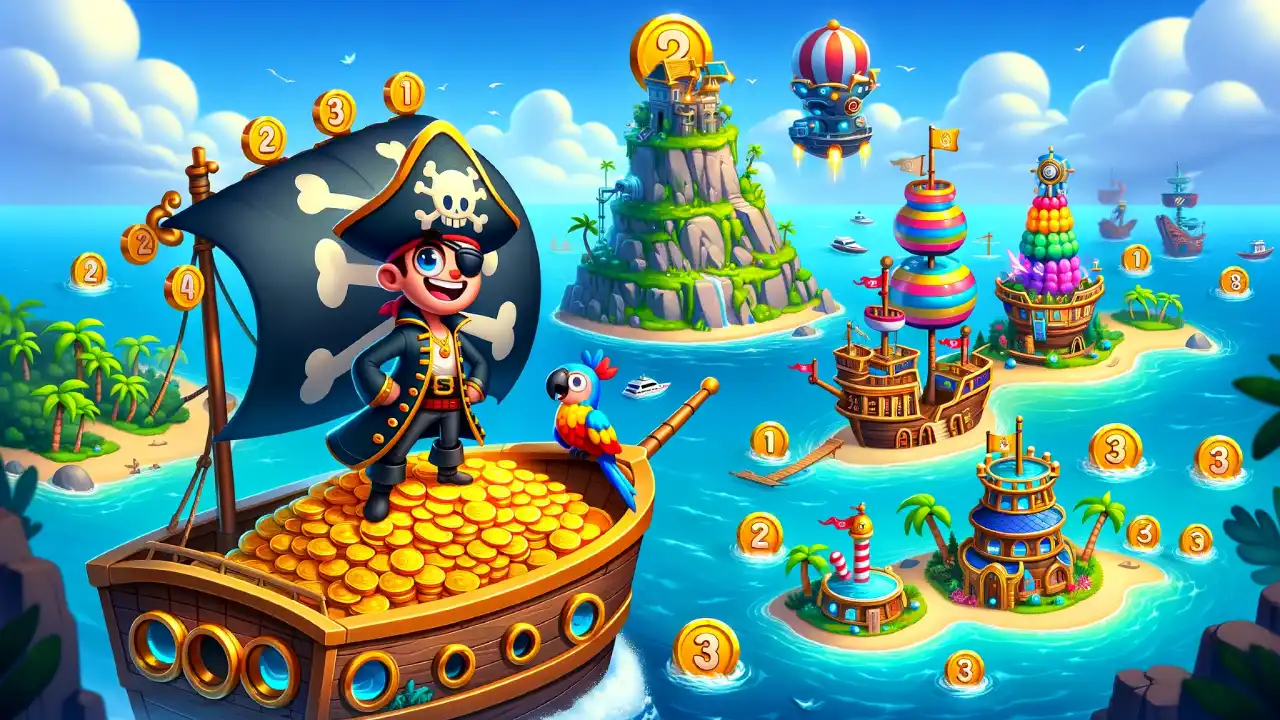 Islands in Pirate Kings mobile game