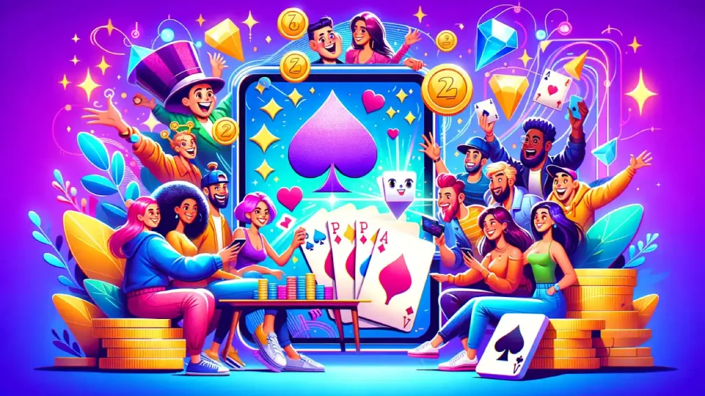 Playing Spades Plus mobile game with friends