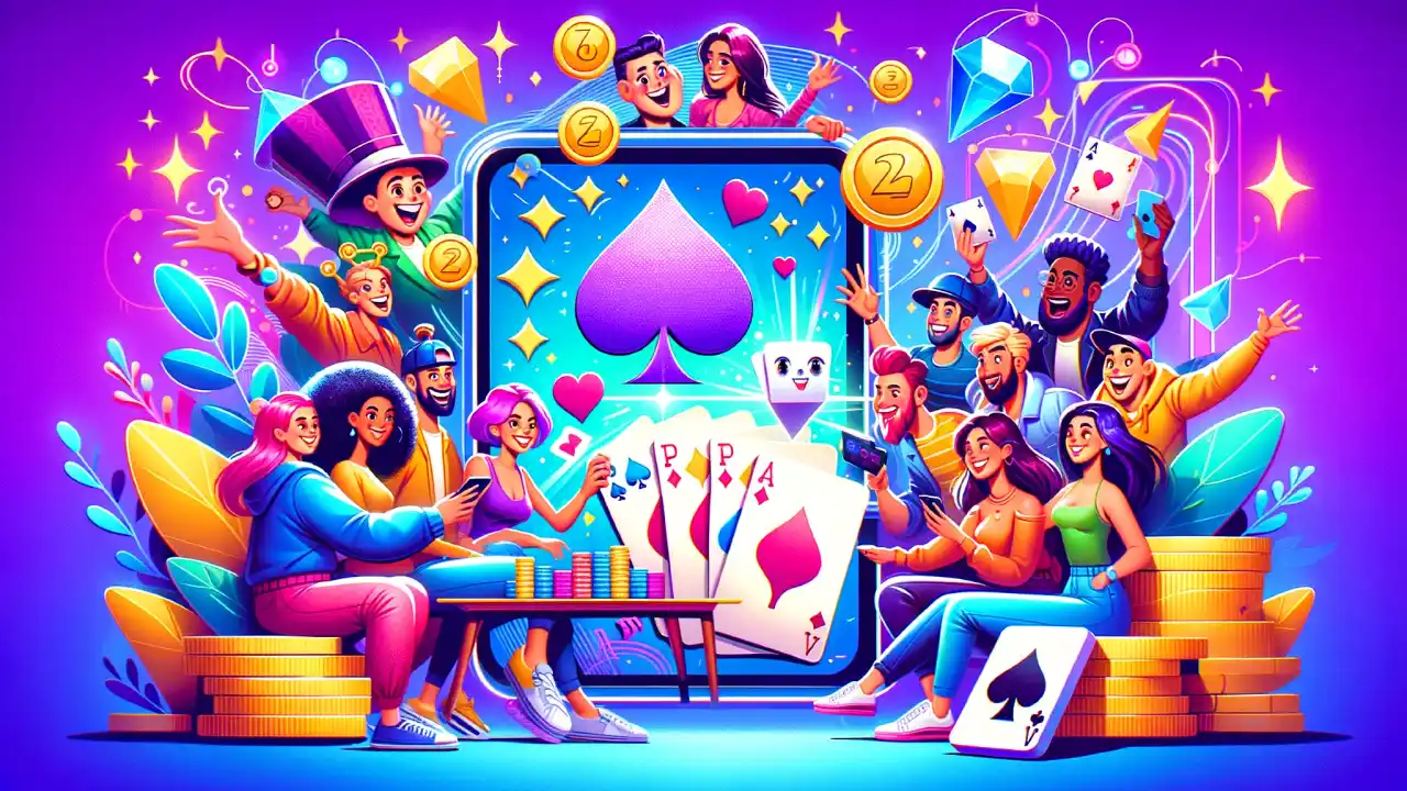 Playing Spades Plus mobile game with friends