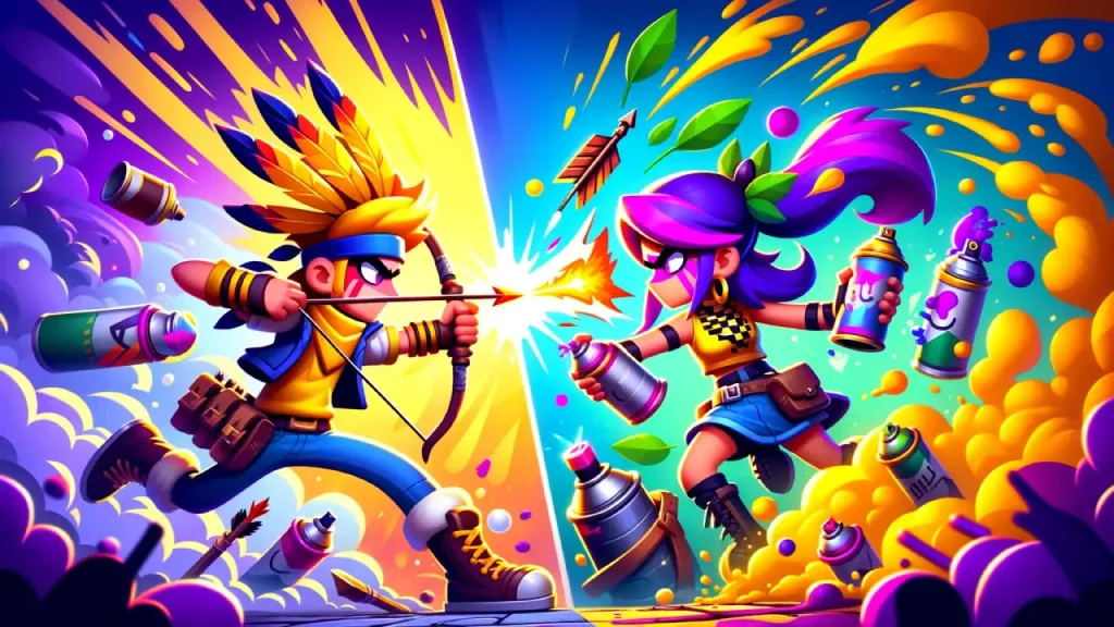 Brawl Stars Bo vs Emz illustration