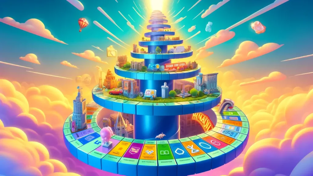 Levels illustration in Monopoly GO