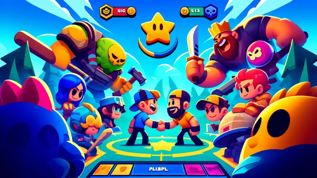 Friendly match in Brawl Stars mobile game