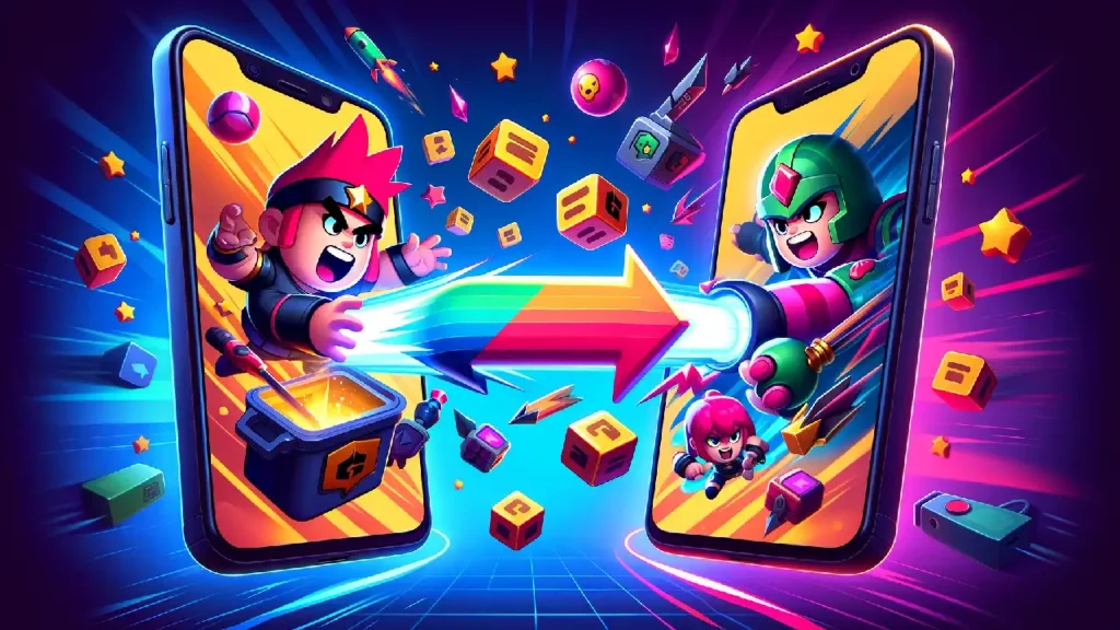 Account transferring to another device illustration