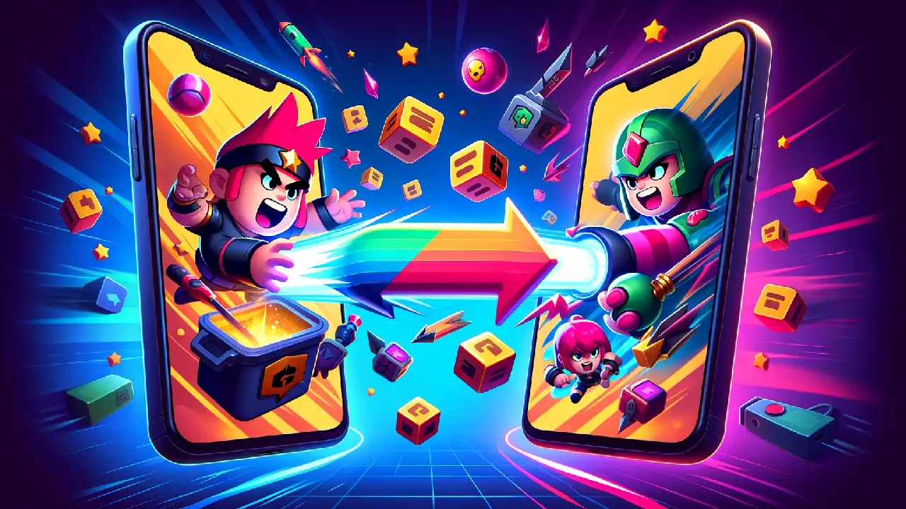 Account transferring to another device illustration