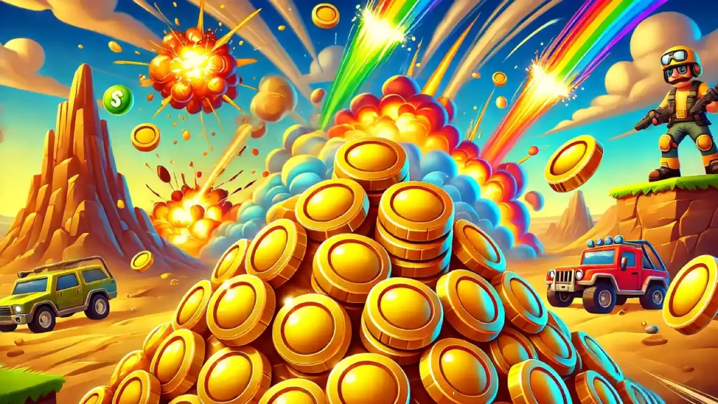 Coins in Squad Busters illustration