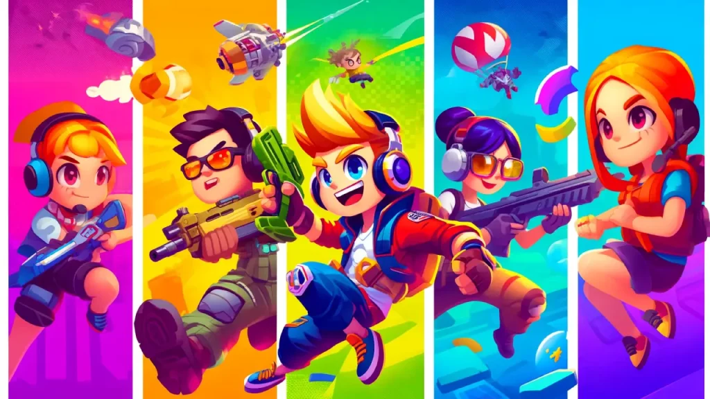 Playing Squad Busters with friends