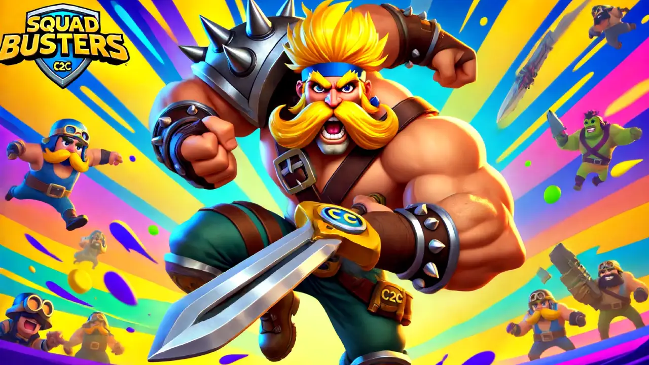 Barbarian Illustration in Squad Busters mobile game