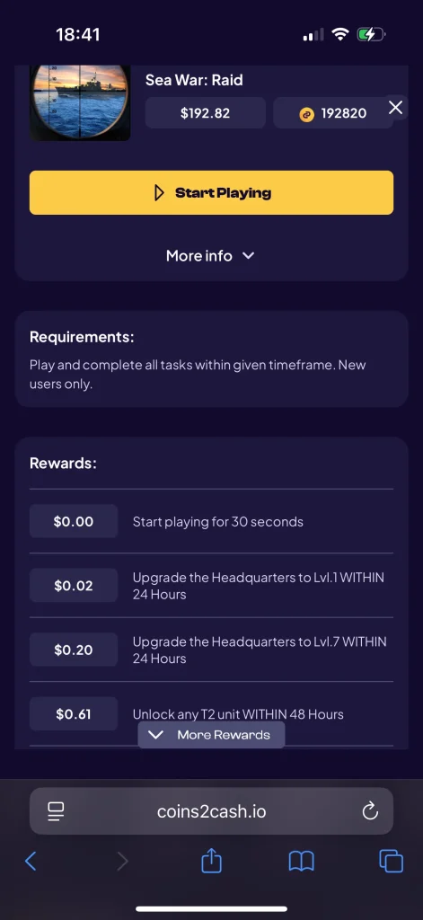 Sea War: Raid offers 1