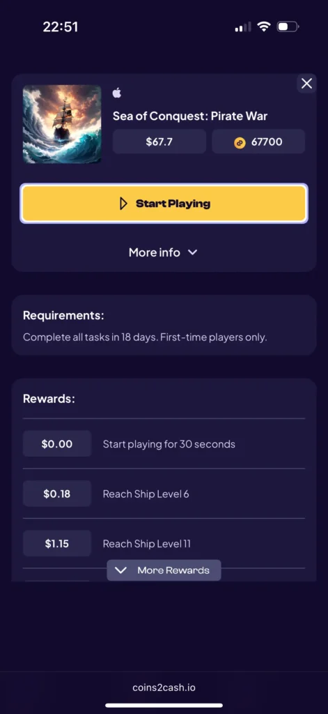 Sea of Conquest offer steps 1